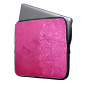 Mandala rosa Hintergrund dekoriert Laptopschutzhülle (Vorderseite Links)