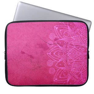 Mandala rosa Hintergrund dekoriert Laptopschutzhülle