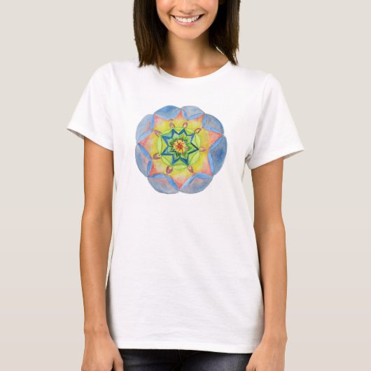 Mandala Rosa Rosa Rosa T-Shirt (Vorderseite)