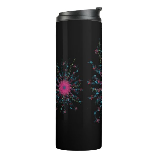 Mandala rosa thermosbecher (Nach links gedreht)