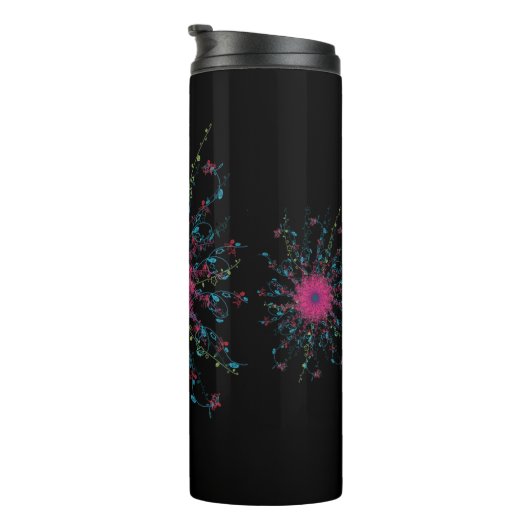 Mandala rosa thermosbecher (Nach rechts gedreht)