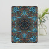 Mandala Rosette Boho Bohemisch Style Dandy Pattern Einladung (Stehend Vorderseite)
