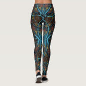 Mandala Rosette Boho Bohemisch Style Dandy Pattern Leggings (Rückseite)