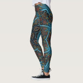 Mandala Rosette Boho Bohemisch Style Dandy Pattern Leggings (Links)