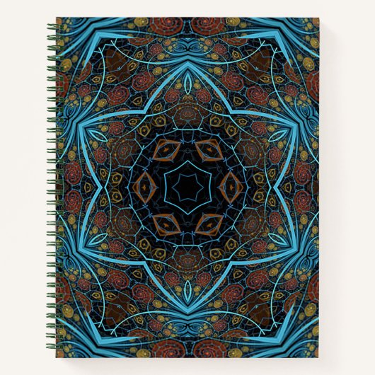 Mandala Rosette Boho Bohemisch Style Dandy Pattern Notizblock (Vorderseite)