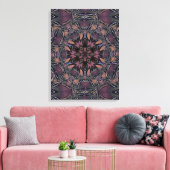 Mandala Rosette Floral Twine Retro Boho Leinwanddruck (Insitu (Wohnzimmer))