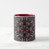 Mandala Rosette Floral Twine Retro Boho Tasse (Zentrum)