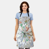 Mandala Rosette Retro Hippie Boho Chic Bohemisch Schürze (Getragen)