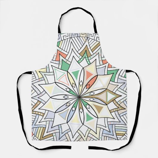 Mandala Rosette Retro Hippie Boho Chic Bohemisch Schürze (Vorderseite)