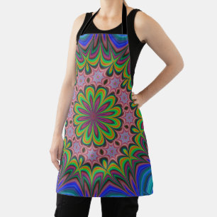Mandala Rosette Retro Hippie Boho Chic Bohemisch Schürze