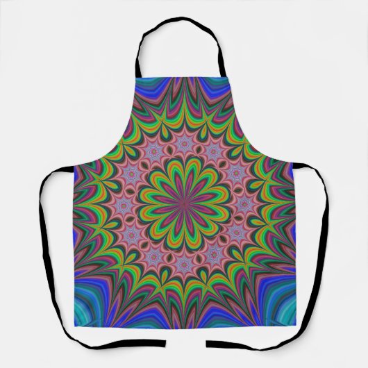 Mandala Rosette Retro Hippie Boho Chic Bohemisch Schürze (Vorderseite)