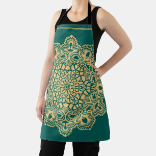 Mandala Rosette Retro Hippie Boho Chic Bohemisch Schürze
