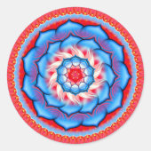 Mandala Rosette Runder Aufkleber (Vorderseite)