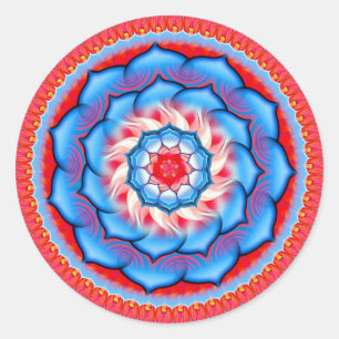 Mandala Rosette Runder Aufkleber