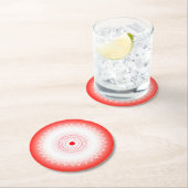 Mandala rouge runder pappuntersetzer (Vor Ort)