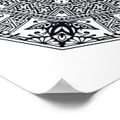 Mandala Round Ornament 2 Poster (Ecke)