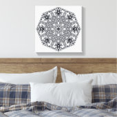 Mandala Round Ornament 6 Leinwanddruck (Insitu (Schlafzimmer))