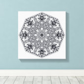 Mandala Round Ornament 6 Leinwanddruck (Insitu (Holzboden))