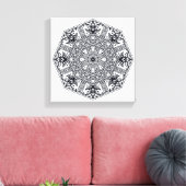 Mandala Round Ornament 6 Leinwanddruck (Insitu (Wohnzimmer))