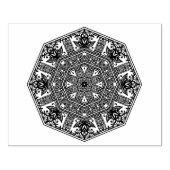 Mandala Round Ornament Gummistempel (Prägung)