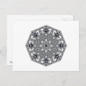 Mandala Round Ornament Postkarte (Vorne/Hinten)