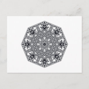 Mandala Round Ornament Postkarte
