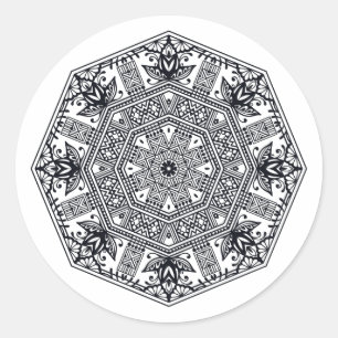 Mandala Round Ornament Runder Aufkleber