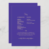 Mandala Royal Blue Wedding Details Einladung (Vorne/Hinten)