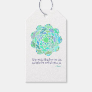 Mandala Rumi Joy Quote Geschenkanhänger