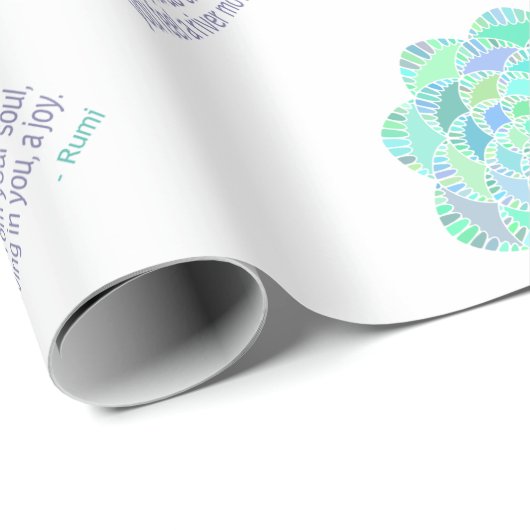 Mandala Rumi Joy Quote Geschenkpapier (Rolleneckpunkt)