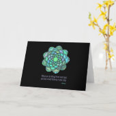 Mandala Rumi Joy Quote Karte (Gelbe Blume)