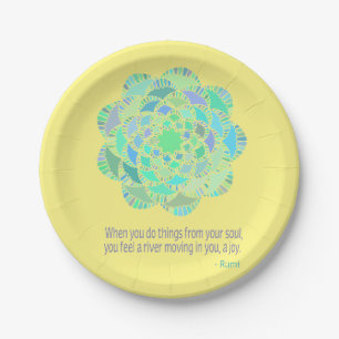 Mandala Rumi Joy Quote Pappteller