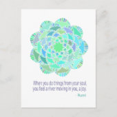 Mandala Rumi Joy Quote Postkarte (Vorderseite)