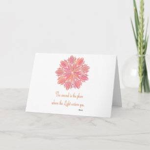 Mandala Rumi Wound Zitat Karte