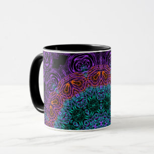 Mandala rund um Kaleidoskop Zierdekoration c Tasse