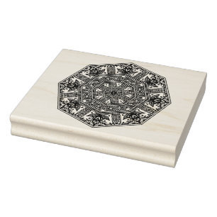 Mandala-runde Verzierung Gummistempel