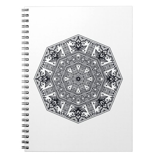 Mandala-runde Verzierung Notizblock (Vorderseite)