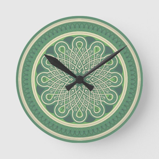 Mandala Runde Wanduhr (Vorderseite)