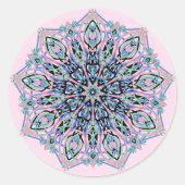 Mandala. Runder Aufkleber (Vorderseite)