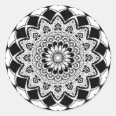 Mandala Runder Aufkleber (Vorderseite)