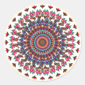Mandala Runder Aufkleber (Vorderseite)