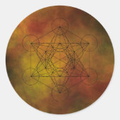 Mandala Runder Aufkleber (Vorderseite)
