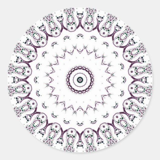 Mandala Runder Aufkleber (Vorderseite)