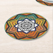 Mandala Runder Pappuntersetzer (Angewinkelt)