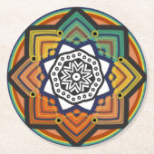 Mandala Runder Pappuntersetzer (Vorderseite)