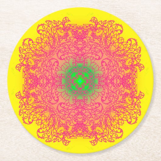 mandala runder pappuntersetzer (Vorderseite)