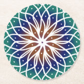 Mandala Runder Pappuntersetzer (Vorderseite)