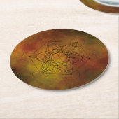 Mandala Runder Pappuntersetzer (Angewinkelt)