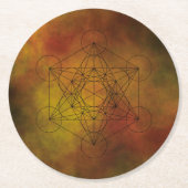 Mandala Runder Pappuntersetzer (Vorderseite)