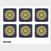 Mandala rundes Muster Quadratischer Aufkleber (Blatt)